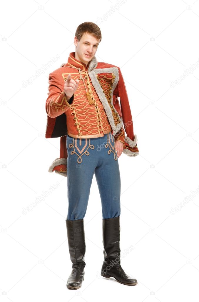 actor dressed in a military uniform hussar