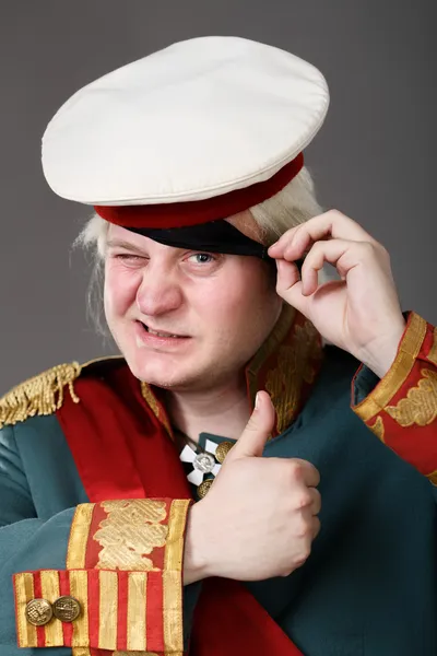 Actor dressed as Russian Generalissimo Suvorov — Stock Photo, Image