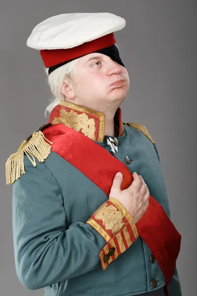 Actor dressed as Russian Generalissimo Suvorov — Stock Photo, Image