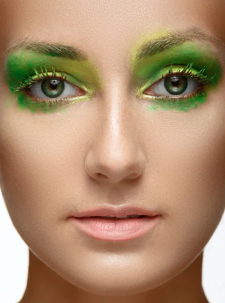 Maquiagem criativa. Modelo de beleza Mulher Rosto . — Fotografia de Stock
