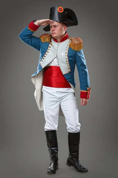 Schauspieler als Napoleon verkleidet — Stockfoto