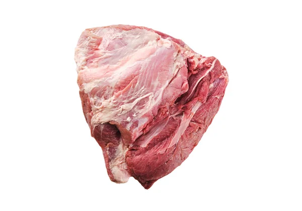 Raw Pork Shoulder Isolated White Background — Stock Photo, Image