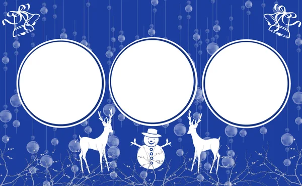 Modrý Vánoční pozadí návrhu — Stock fotografie