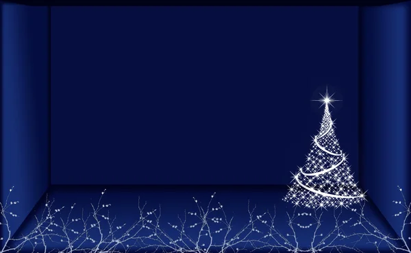 Boże Narodzenie niebieskie tło projektu — Zdjęcie stockowe