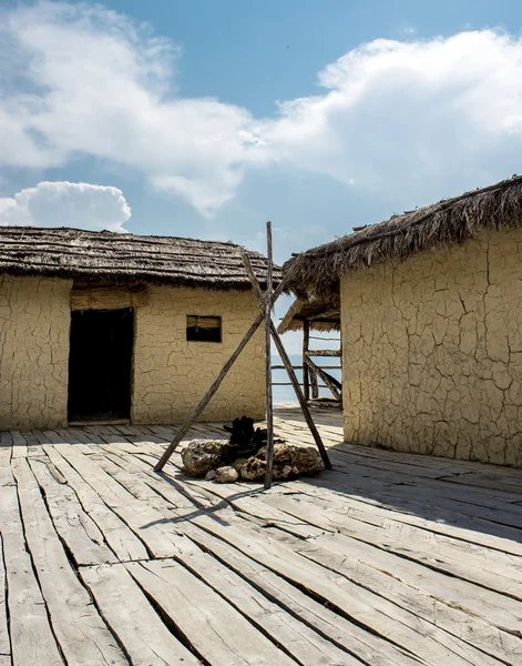 Edificio de arquitectura Ethno junto al lago Ohrid — Foto de Stock