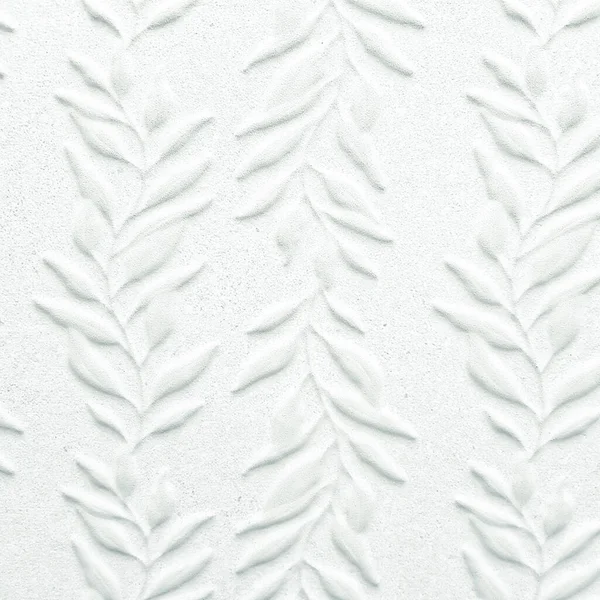 Białe Płytki Ceramiczne Liści Wzór Dekoracji Ścian Betonowe Kamienne Tło — Zdjęcie stockowe