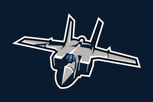 Unión Soviética Rusia Guerra Fría Supersónico Avión Combate Icono Vector — Vector de stock