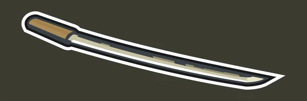 Japanische Berühmte Blade Katana Icon Vektor Illustration Einfaches Vektor Symbol — Stockvektor
