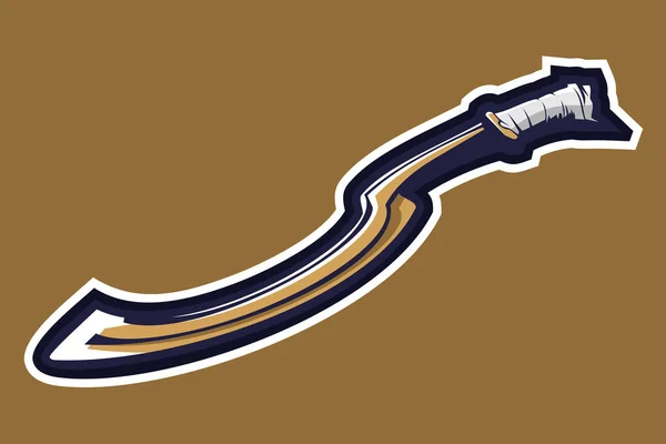 Egyptský Srpkovitý Meč Khopesh Vektorové Ilustrace Jednoduchá Ikona Zbraně — Stockový vektor
