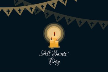 Azizler Günü için vektör illüstrasyonu. Tebrik kartı, poster ve afiş için uygun.