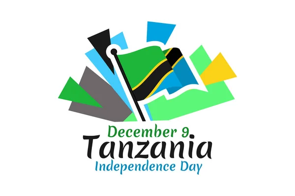 Dicembre Festa Dell Indipendenza Della Tanzania Illustrazione Vettoriale Adatto Biglietto — Vettoriale Stock