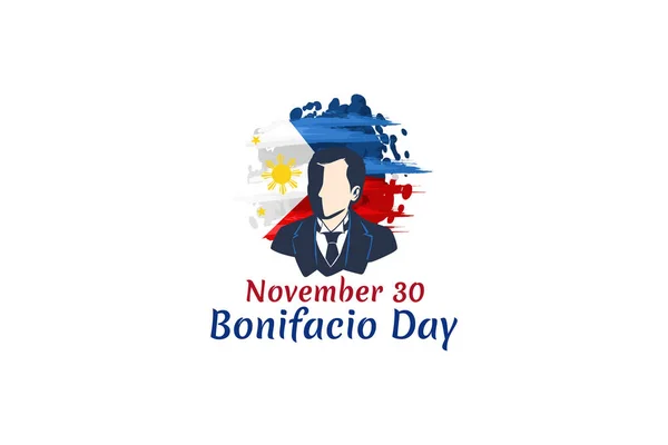 November Happy Bonifacio Day Vector Illustration Suitable Greeting Card Poster — Stock Vector