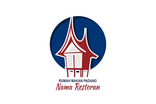 Tłumaczenie Nazwa Restauracji Padang Kuchnia Logo Wektora Nadaje Się Restauracji — Wektor stockowy