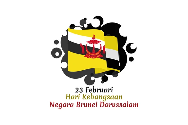 Traducción Enero Día Nacional Brunei Darussalam Ilustración Vectorial Adecuado Para — Archivo Imágenes Vectoriales