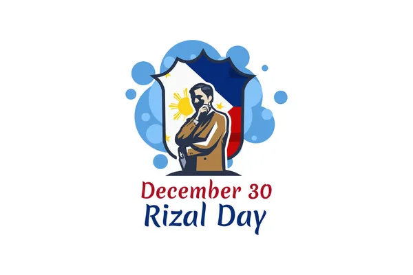 Grudnia Szczęśliwego Dnia Rizala Ilustracja Wektora Nadaje Się Kartki Okolicznościowej — Wektor stockowy