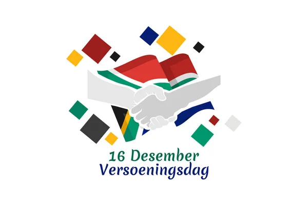 Translation December Reconciliation Day Happy Reconciliation Day South Africa Vector — Stock Vector