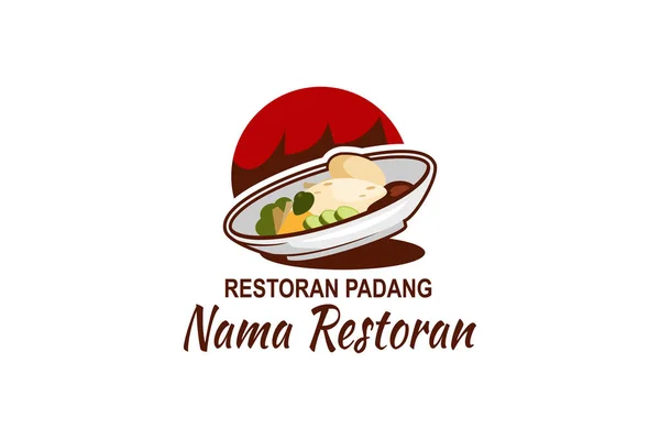 Переклад Імена Ресторанів Padang Cuisine Векторний Логотип Підходить Ресторану Паданг — стоковий вектор