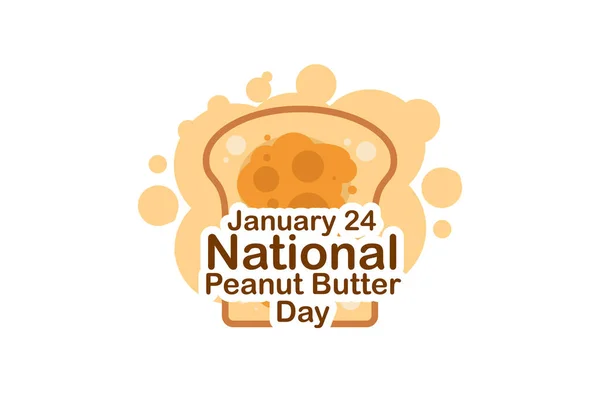 stock vector January 24, National Peanut Butter Day. vector illustration. Suitable for greeting card, poster and banner.