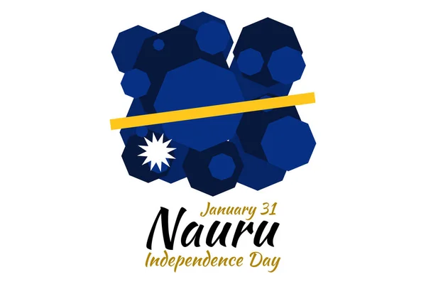 Januar Unabhängigkeitstag Von Nauru Vektor Illustration Geeignet Für Grußkarte Poster — Stockvektor