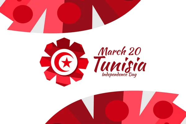 stock vector March 20, Independence Day of Tunisia vector illustration. Suitable for greeting card, poster and banner.