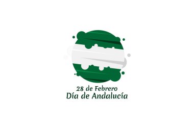 Translation: February 28, Andalusia Day vector illustration. Suitable for greeting card, poster and banner clipart