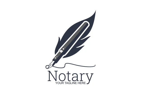 Noter logosu vektör illüstrasyonu. Noter firması ve hukuk firması logosu için uygun.
