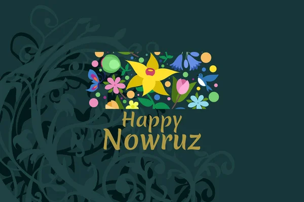 Happy Persian New Year Nowruz Vektor Ilustrasi Cocok Untuk Kartu - Stok Vektor