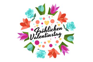 Sevgililer Günü 'nün vektör çizimi. Tebrik kartı, poster ve afiş için uygun