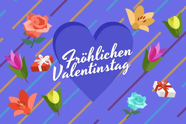 Векторна Ілюстрація Дня Святого Валентина Підходить Вітальної Листівки Плаката Банера — стоковий вектор