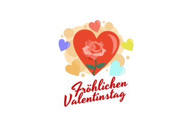 Tercümesi: Sevgililer Günün kutlu olsun. Sevgililer Günü 'nün vektör çizimi. Tebrik kartı, poster ve afiş için uygun