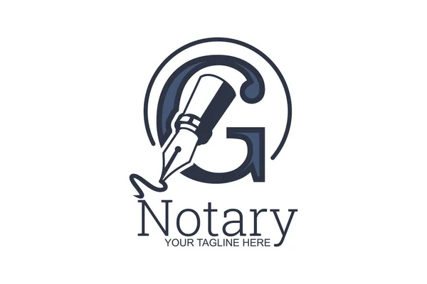 Нотаріальний Публічний Логотип Векторні Ілюстрації Підходить Нотаріальної Публічної Фірми Логотипу — стоковий вектор