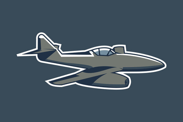 german world war II fighter jet vector illustration