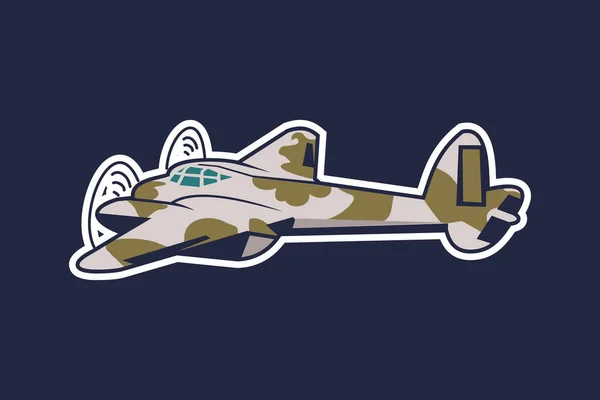 Britse Wereldoorlog Tweemotorige Schouder Gevleugelde Multi Role Gevechtsvliegtuigen Vector Illustratie — Stockvector