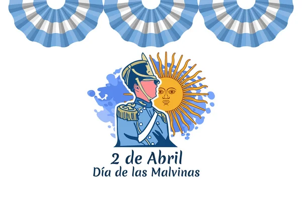 Traduzione Aprile Malvinas Day Illustrazione Vettoriale Adatto Biglietto Auguri Poster — Vettoriale Stock