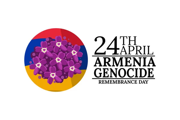 Abril Arménio Genocídio Lembrança Dia Ilustração Vetor Adequado Para Cartão — Vetor de Stock
