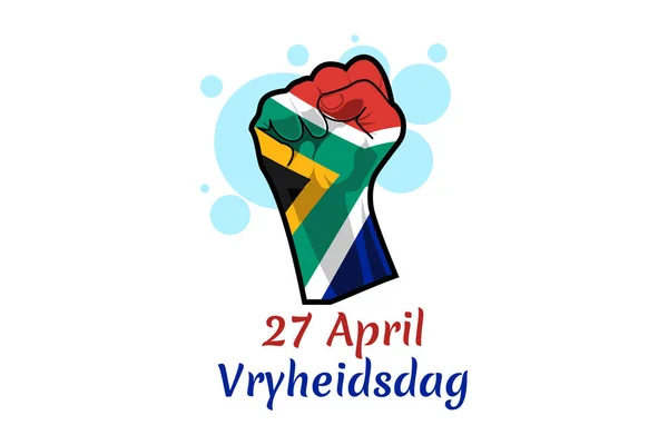 Translation April Freedom Day Freedom Day Vryheidsdag National Day South — Stock Vector