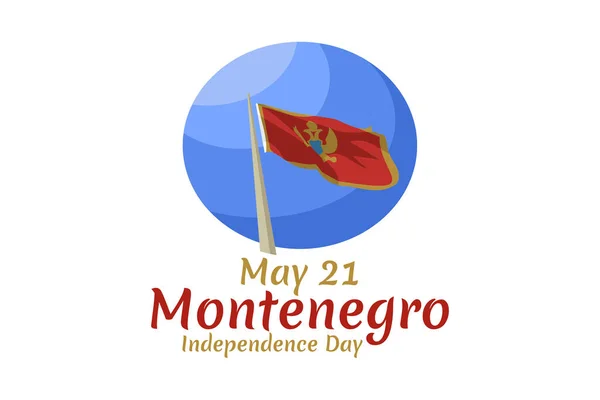 Května Den Nezávislosti Vektorové Ilustrace Černé Hory Vhodné Pro Blahopřání — Stockový vektor