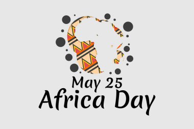 25 Mayıs, Afrika Günü vektör illüstrasyonu. Tebrik kartı, poster ve afiş için uygun.