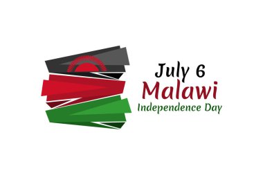 July 6, Independence Day of Malawi vector illustration. Suitable for greeting card, poster and banner.