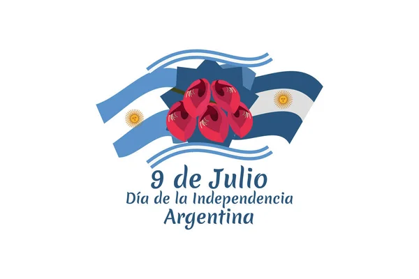 Översätt Juli Självständighetsdagen Argentina Vektor Illustration Lämplig För Gratulationskort Affisch — Stock vektor