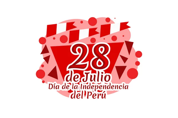 Přeložit Července Den Nezávislosti Dia Autonomencia Peruánského Vektorového Ilustrace Vhodné — Stockový vektor