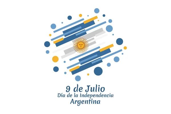 Översätt Juli Självständighetsdagen Argentina Vektor Illustration Lämplig För Gratulationskort Affisch — Stock vektor