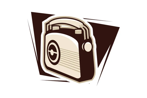 Vintage Radio Retro Radio Vector Illustration Isolated Background Simple Radio — Διανυσματικό Αρχείο