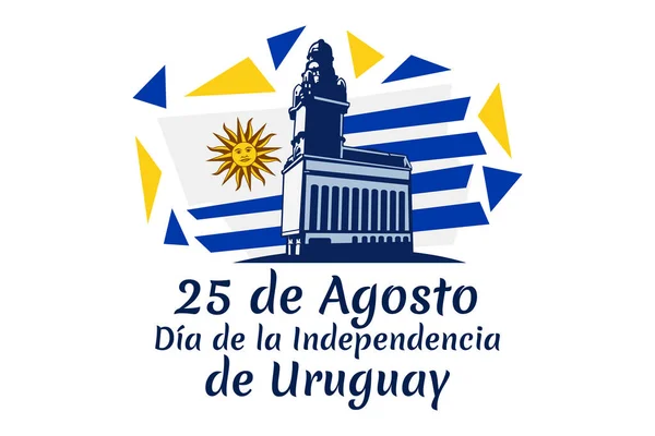 Translate August Independence Day Uruguay Happy Independence Day Vector Illustration — Wektor stockowy