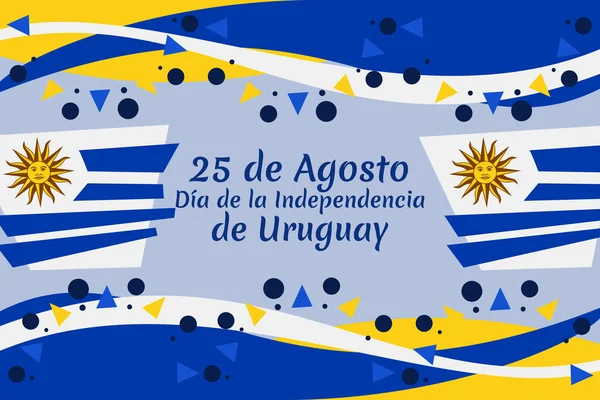 Translate August Independence Day Uruguay Happy Independence Day Vector Illustration — 스톡 벡터