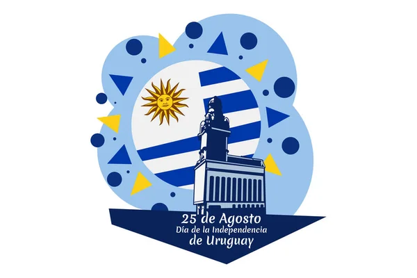 Translate August Independence Day Uruguay Happy Independence Day Vector Illustration — Stock Vector