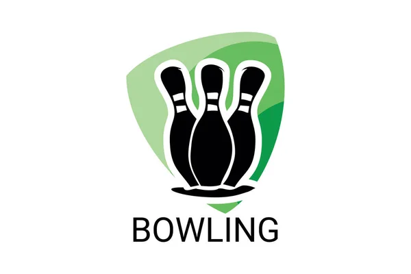 Bowling Sport Vector Line Icon Playing Bowling Sport Pictogram Vector — Stok Vektör