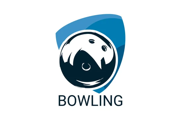 Bowling Sport Vector Line Icon Playing Bowling Sport Pictogram Vector —  Vetores de Stock