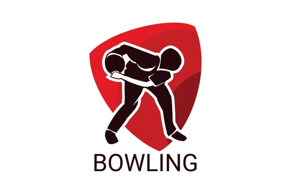 Bowling Sport Vector Line Icon Playing Bowling Sport Pictogram Vector — Stockvector