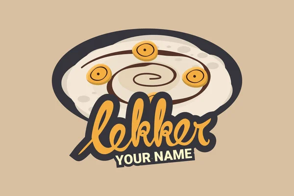 Kue Lekker Traditional Thin Crispy Crepes Popular Indonesian Street Food — ストックベクタ